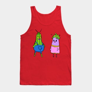 Stylish Zucchini and Elegant Eggplant: A Fun Duo Tank Top